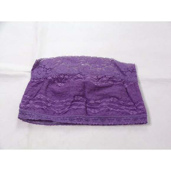 FREE PEOPLE Lace Bandeau Bralette Bra Deep Lavender Purple Medium NEW - Picture 5 of 6